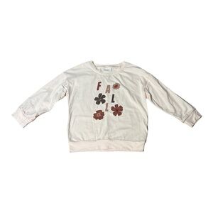 Kids Floral Fall Shirt - Cream
